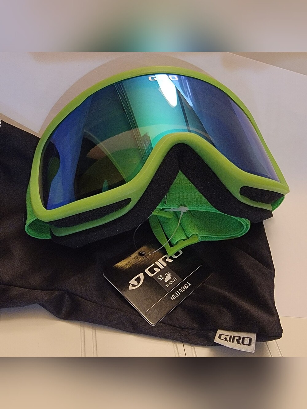 Giro Cruz Adult Winter Snow Sport Goggles Bright Green Wordmark Loden Green
